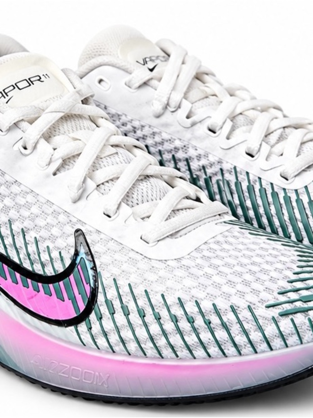 Nike Women’s White/Pink/Teal VaporRun Athletic Shoes